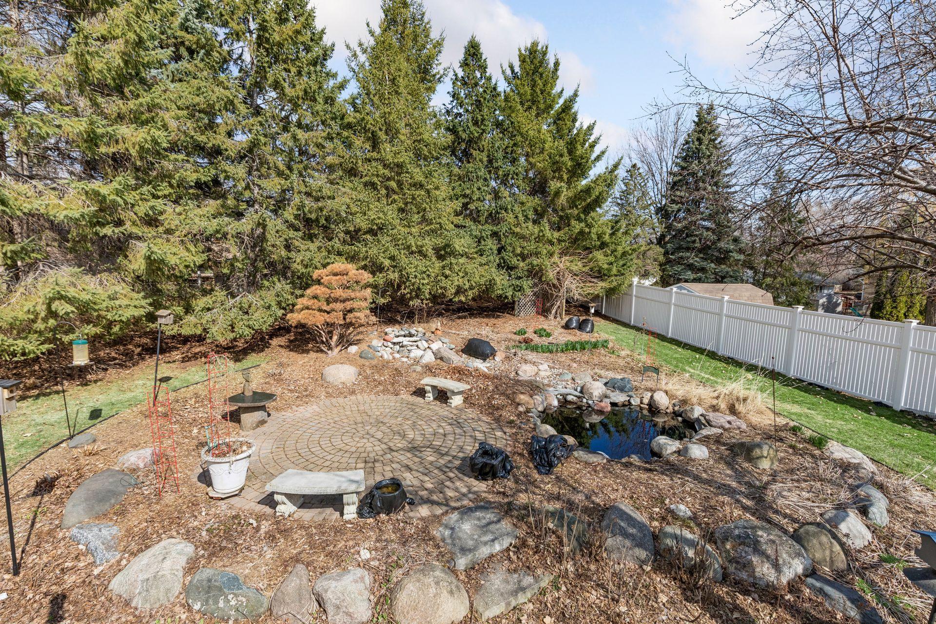 A vinyl privacy fence completes this backyard!