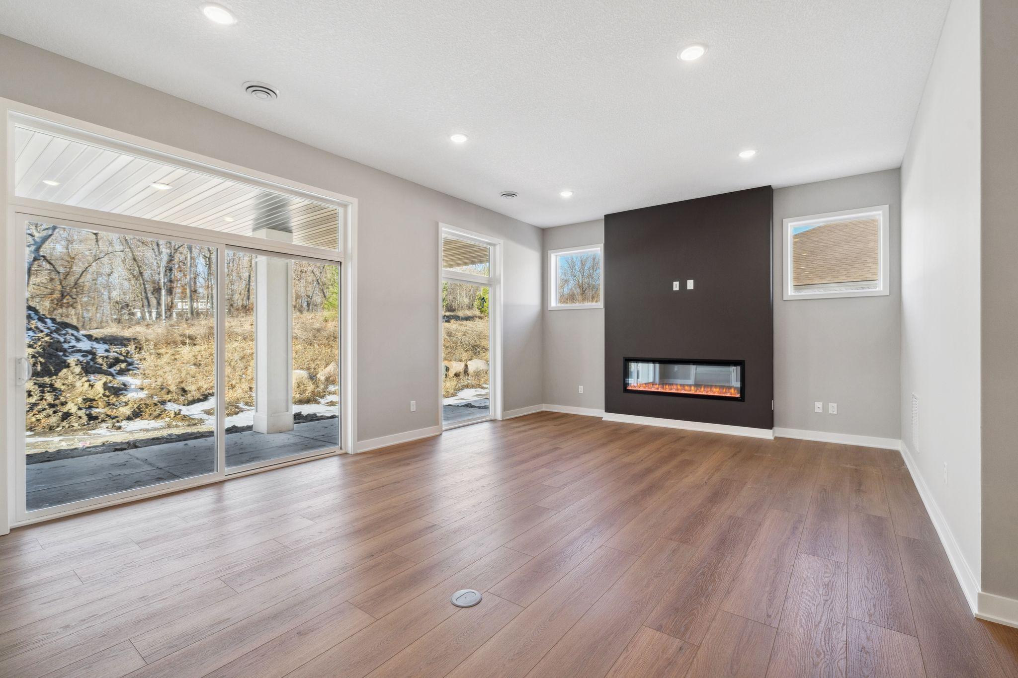 Large windows letting in natural light