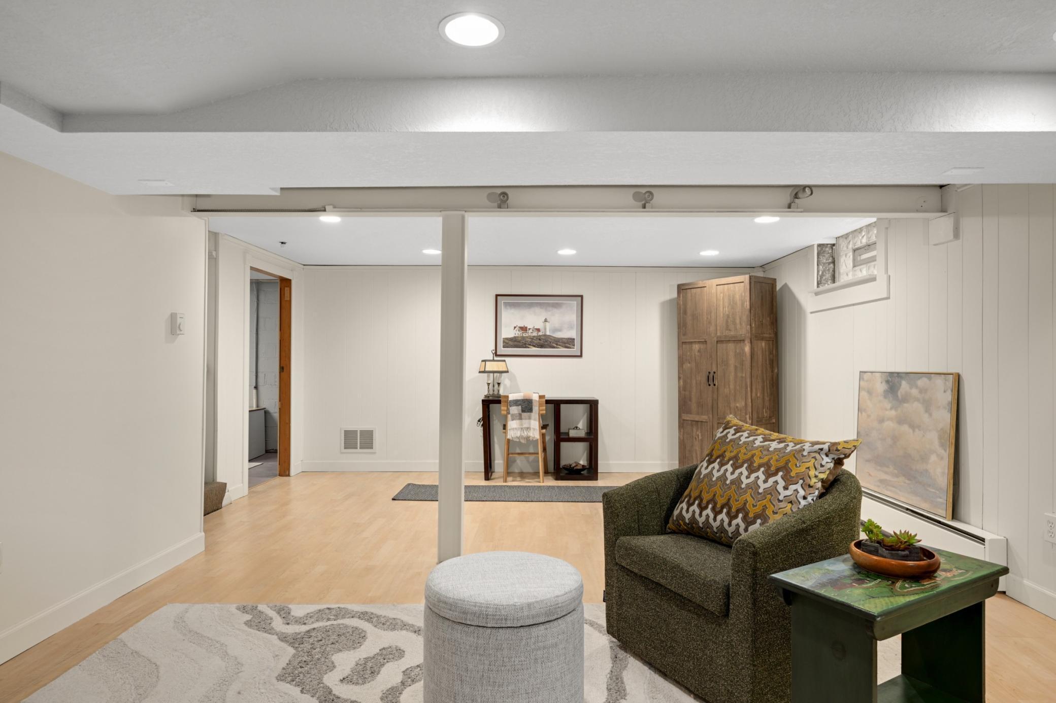 Lower Level Finished Family Room, Flex Room, Office Space