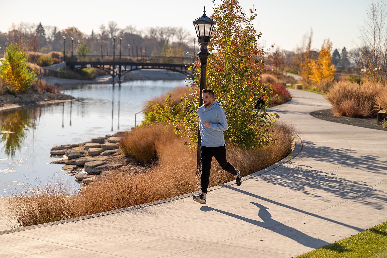 10 miles of walking and biking trails right outside your front door!