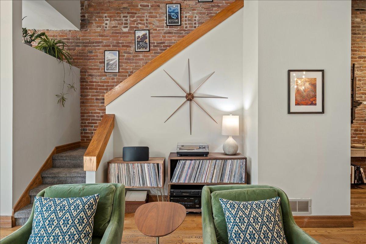 Exposed brick & wood floors