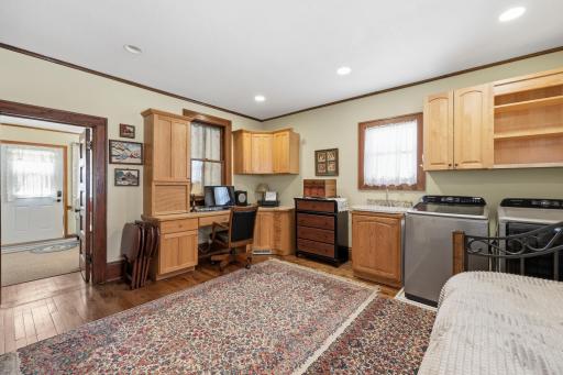 Office area with laundry. Can easily be converted to a main floor bedroom.