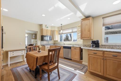 Updated eat-in kitchen.