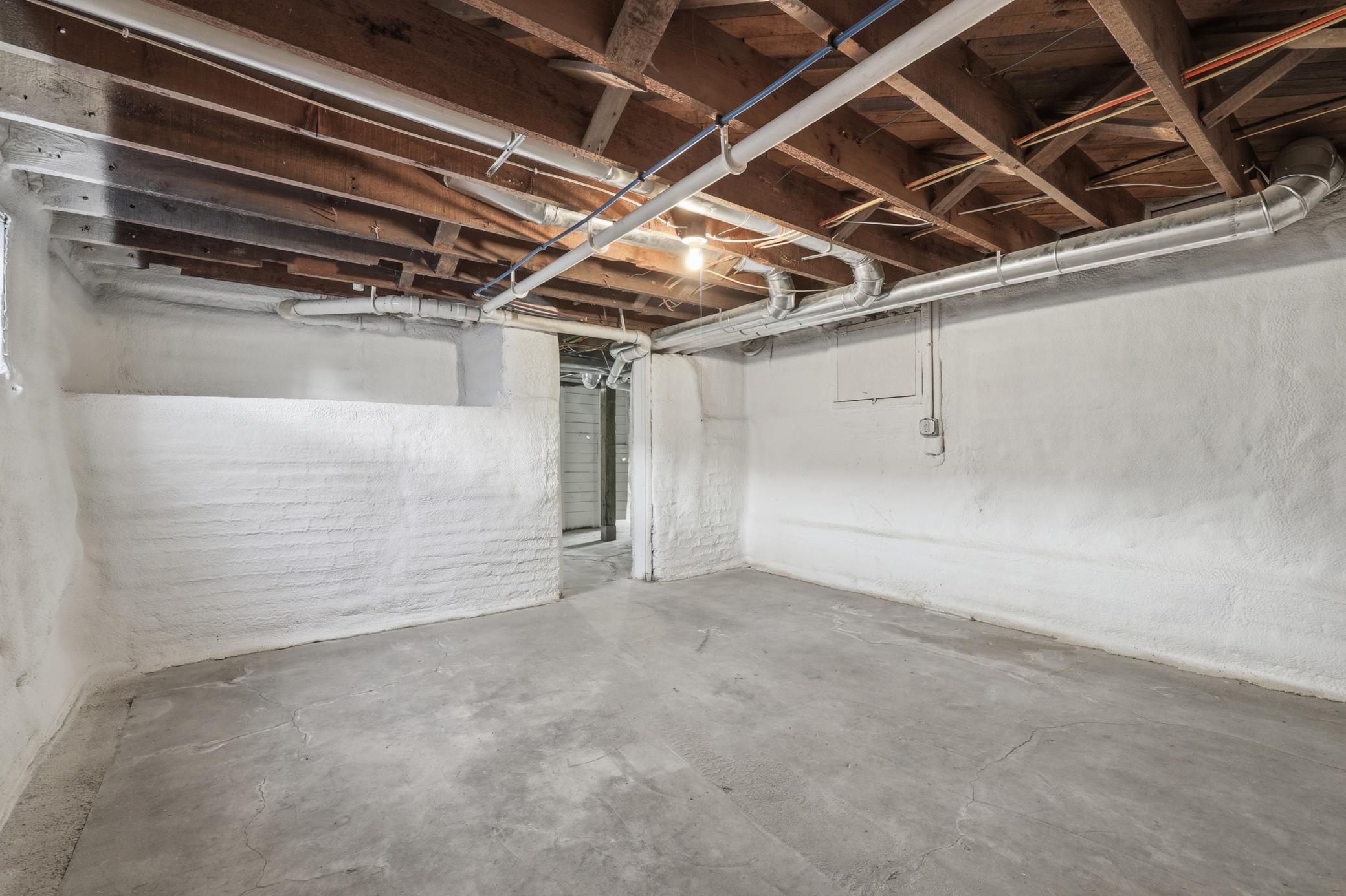 Lower level - clean and insulated.