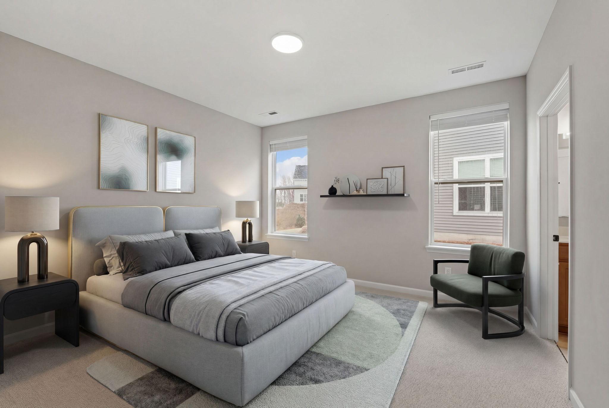 Virtually Staged bedroom