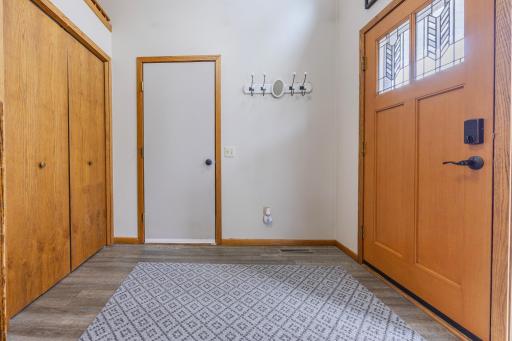 Attached garage leads you directly in through the main entryway.