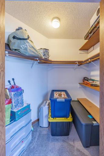 Another large walk-in closet in the lower level bedroom.