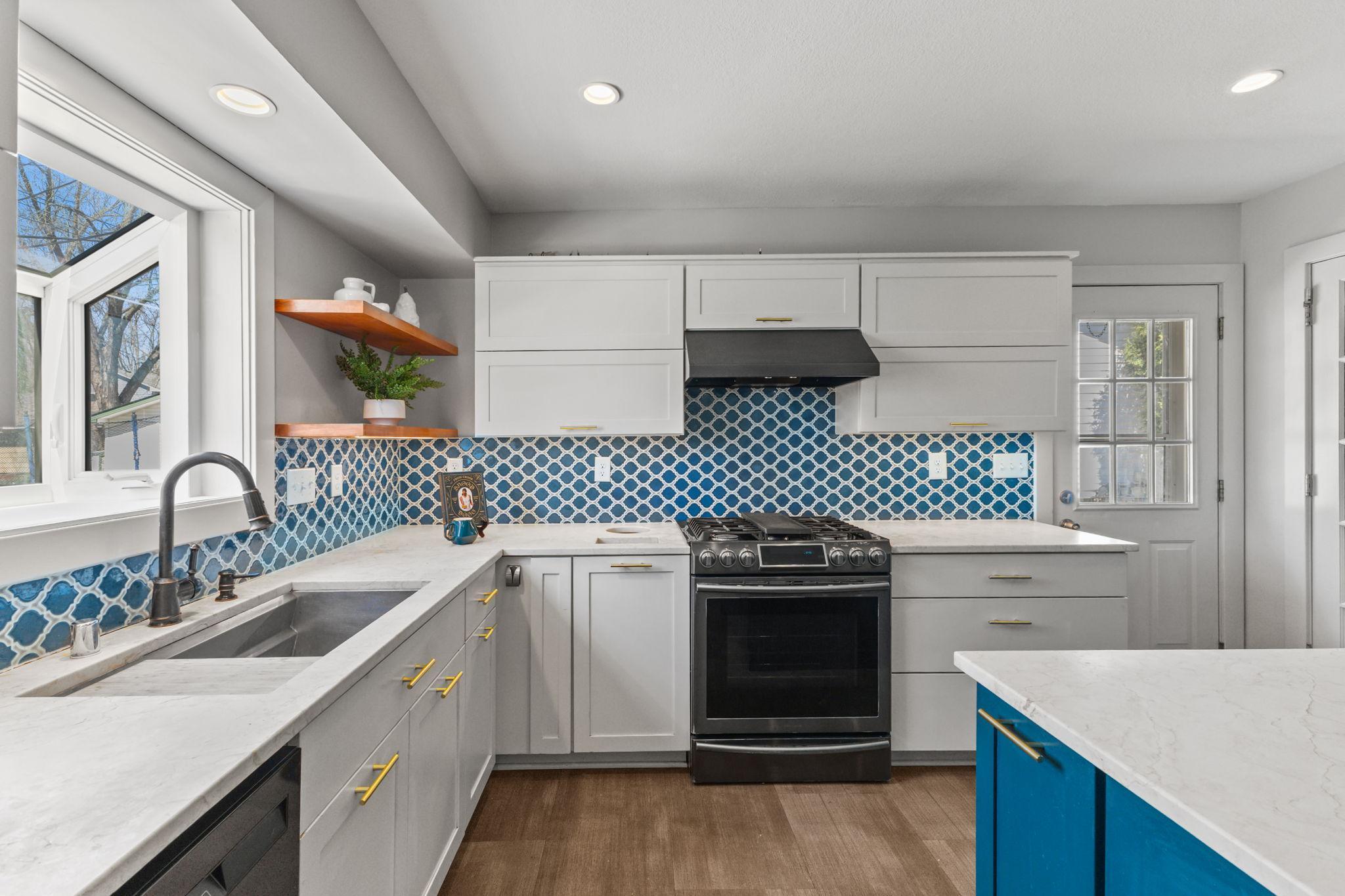 Updated kitchen with modern finishes and functional layout