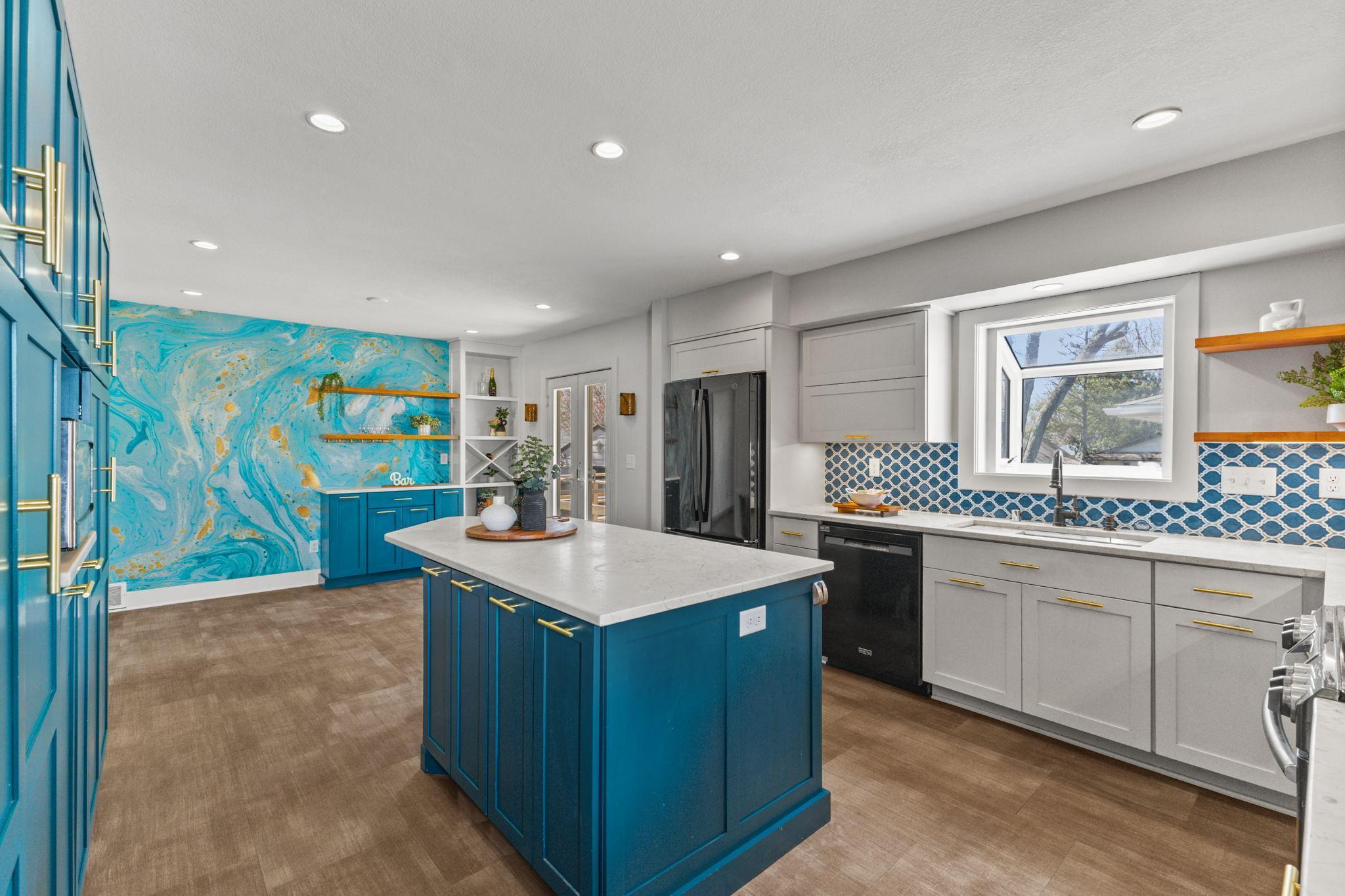 Spacious kitchen with center island—perfect for everyday living and entertaining