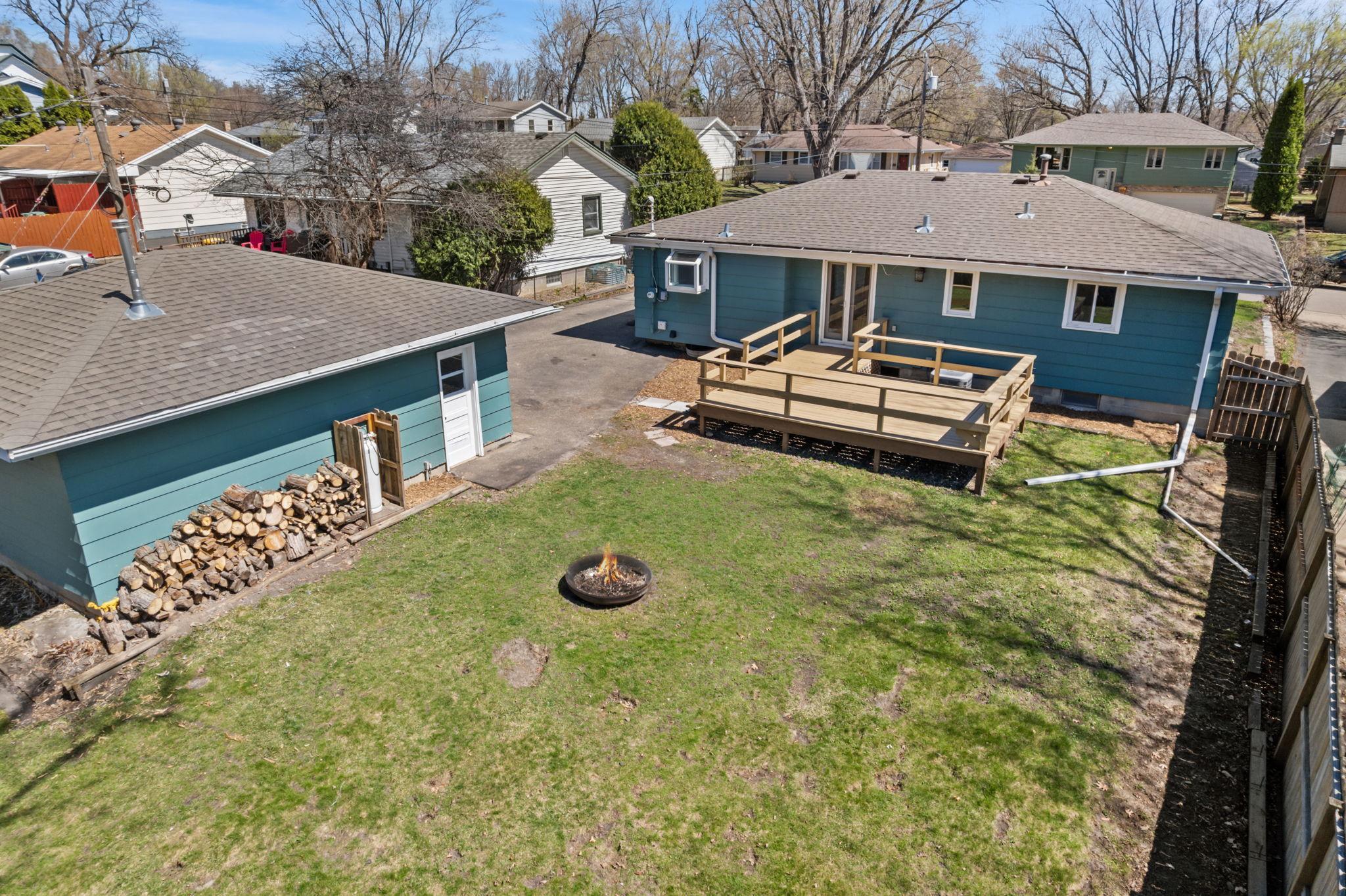 Private yard setting with space to enjoy all seasons