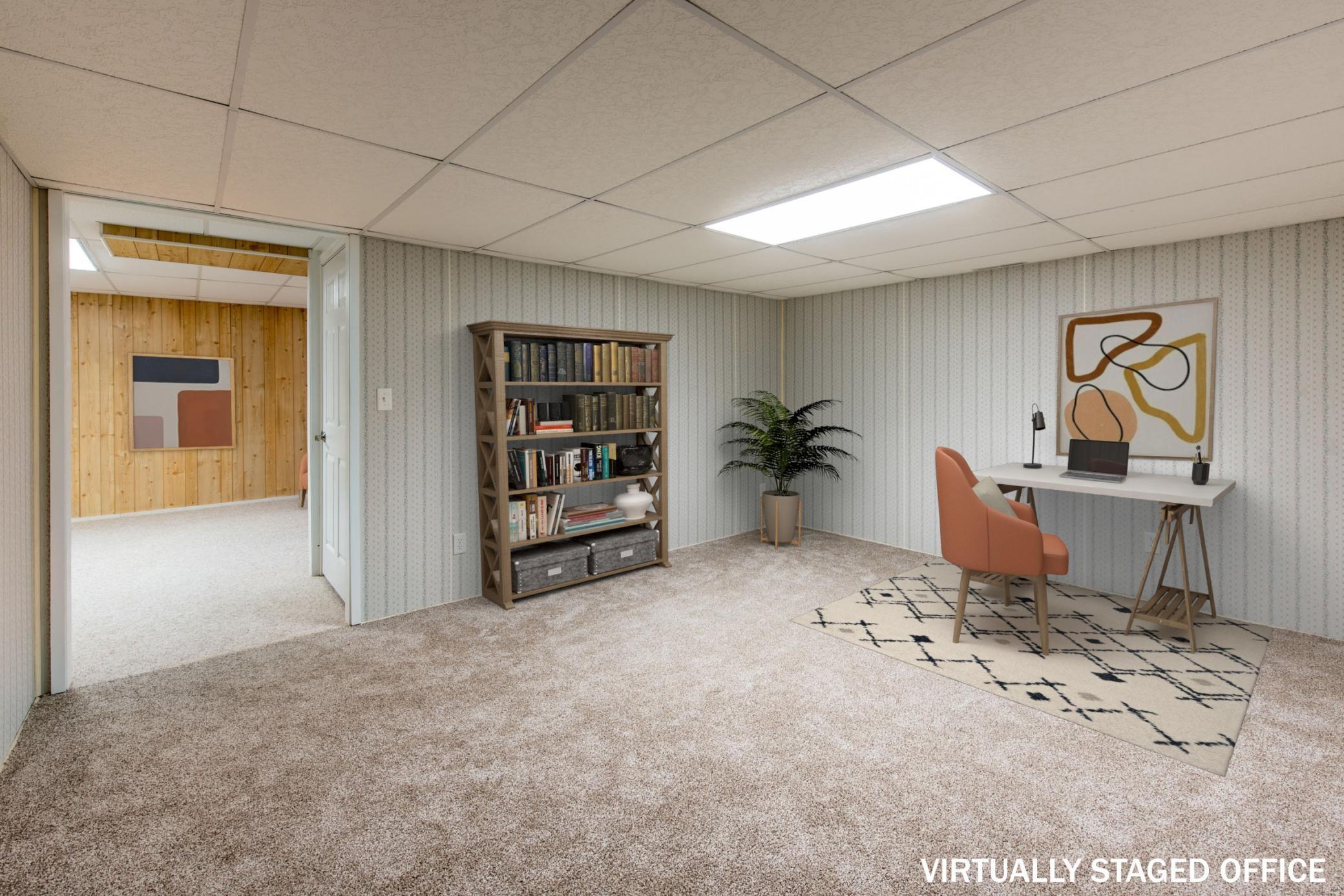 Lower level office or hobby room