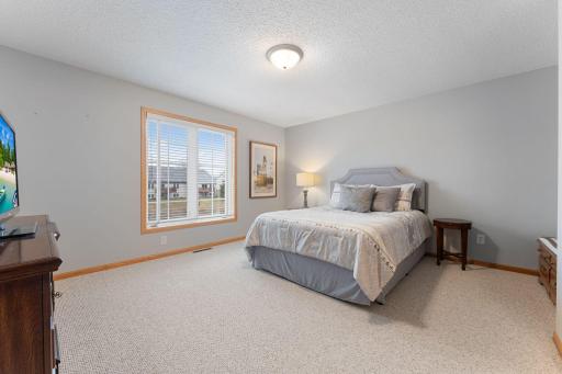 Primary bedroom suite with huge walk-in closet and a private full bath