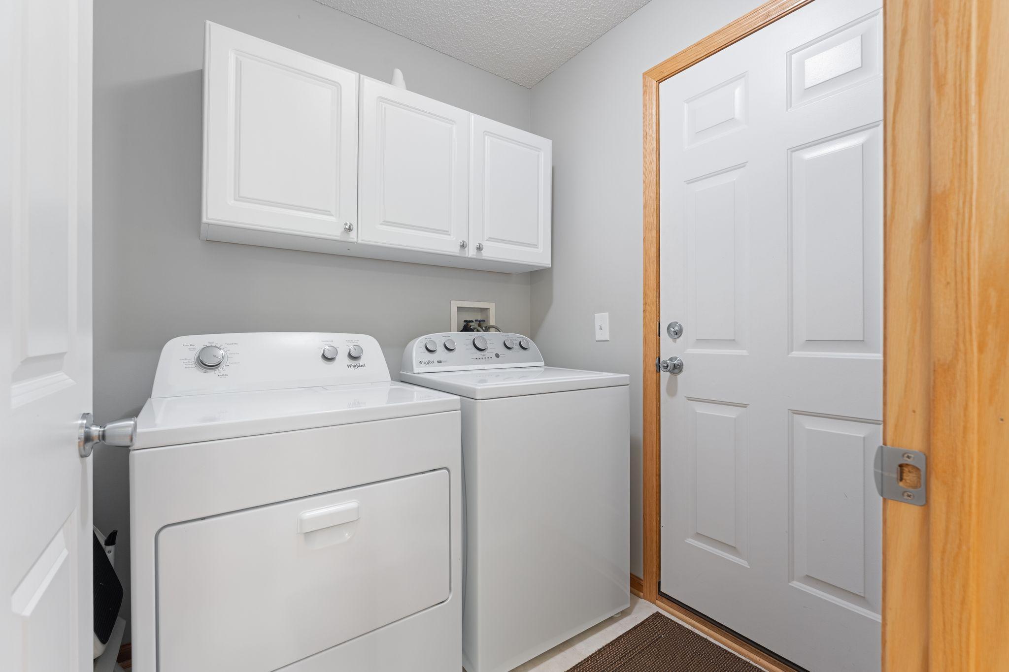 Tidy main floor laundry room