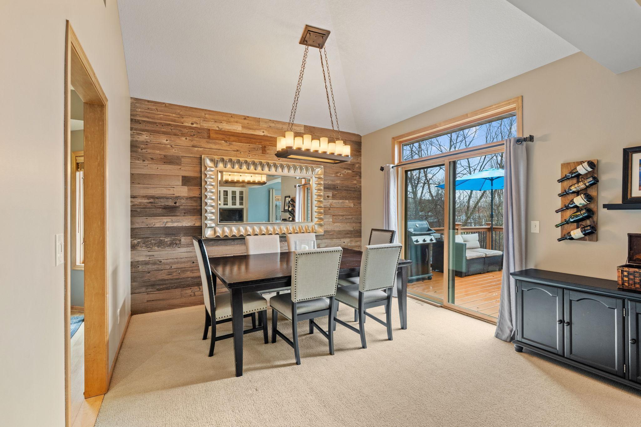 Dining Room that Expands to the 14x14 Deck