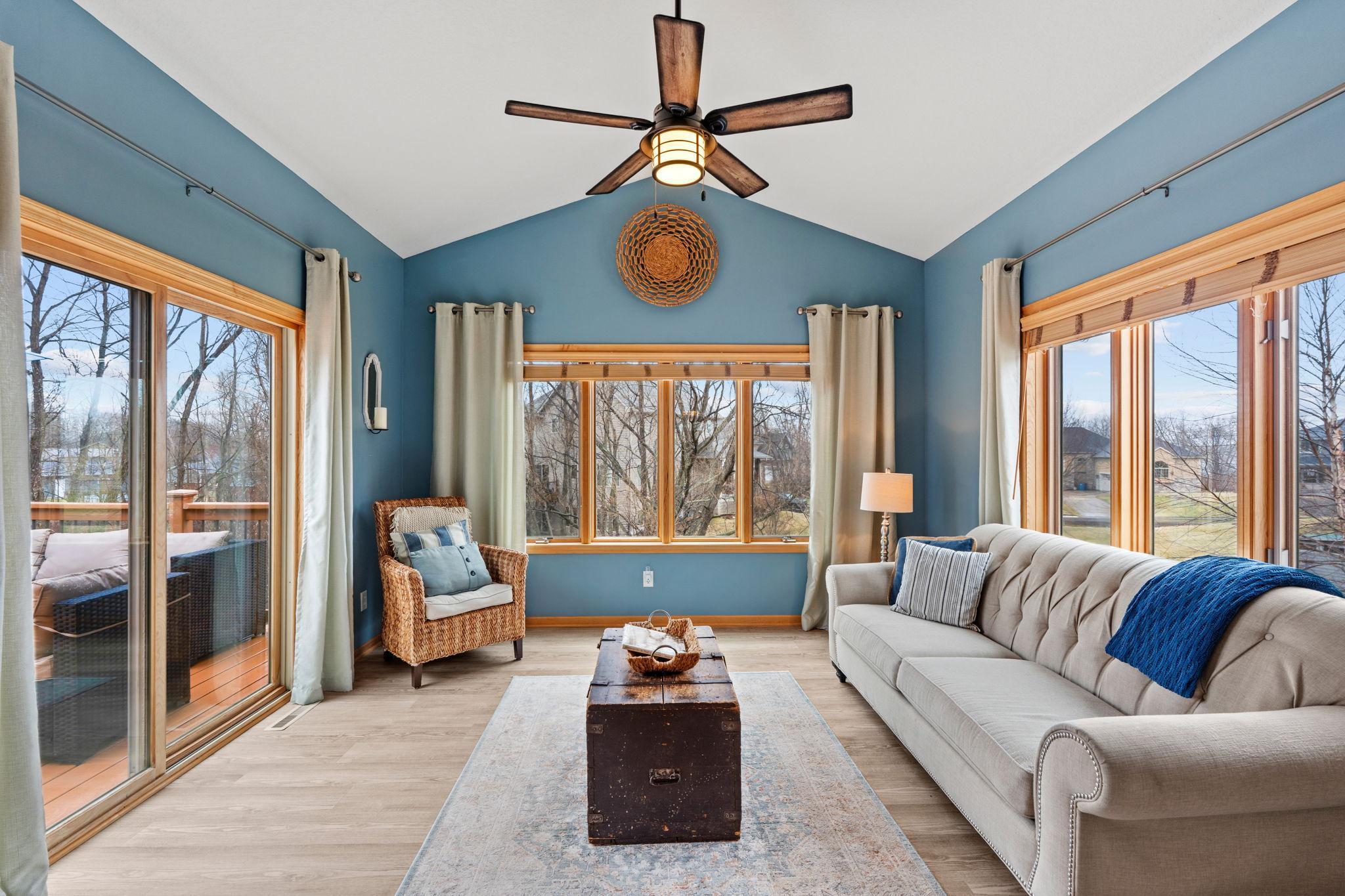 Sun Room that walks out to the Composite Deck