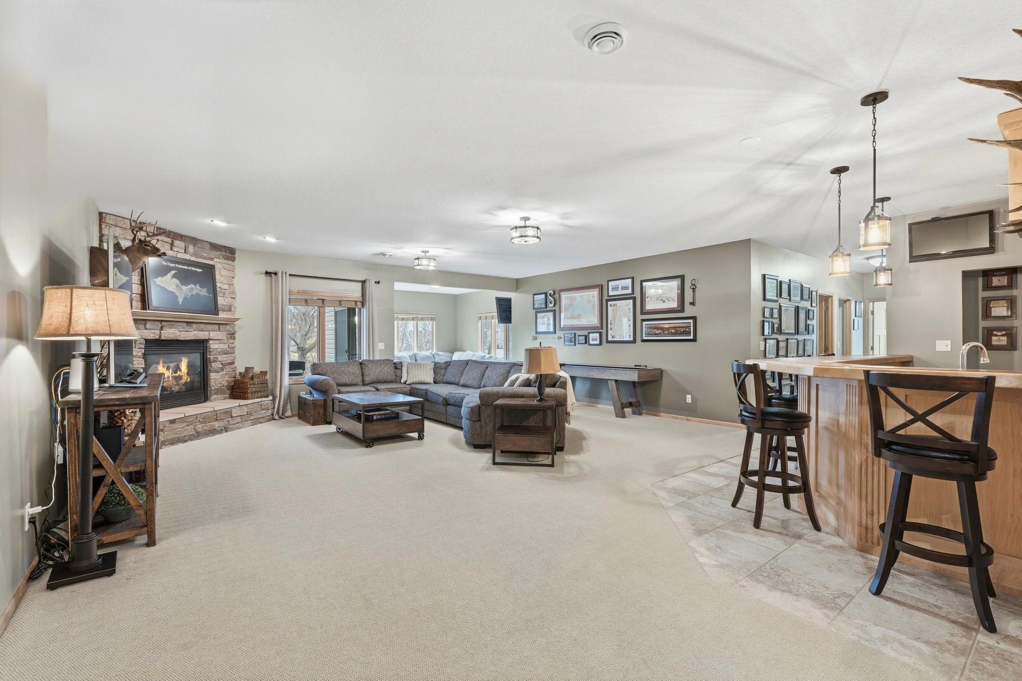 Expansive Lower Level - perfect for entertaining!