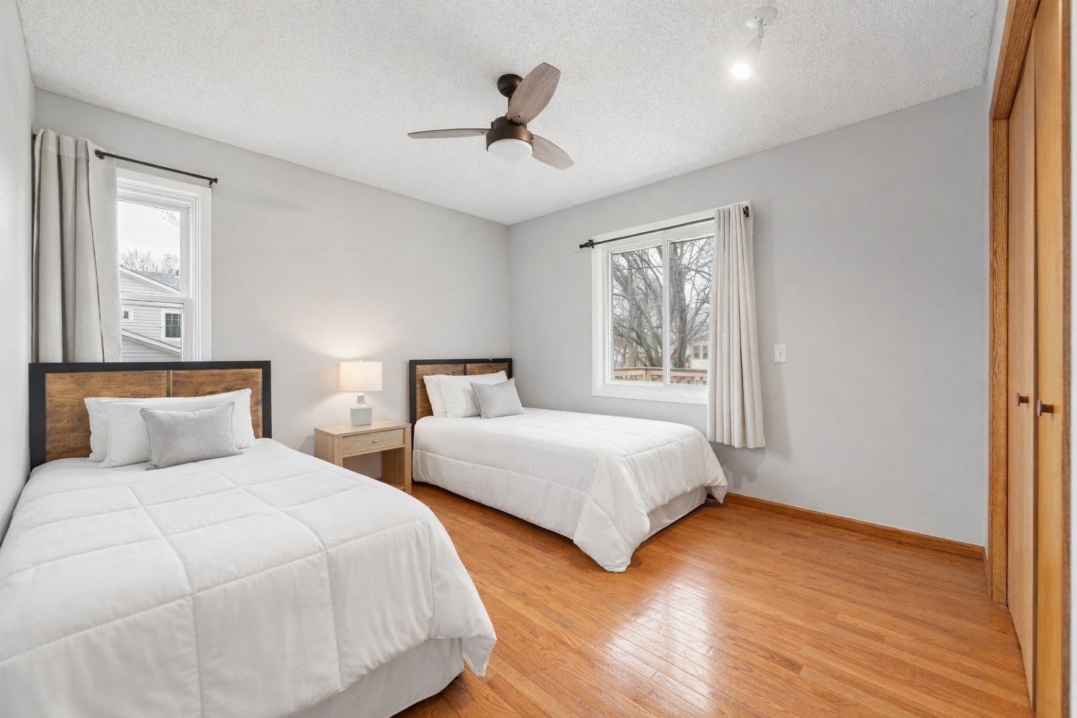 Large second bedroom for more than one member of the family