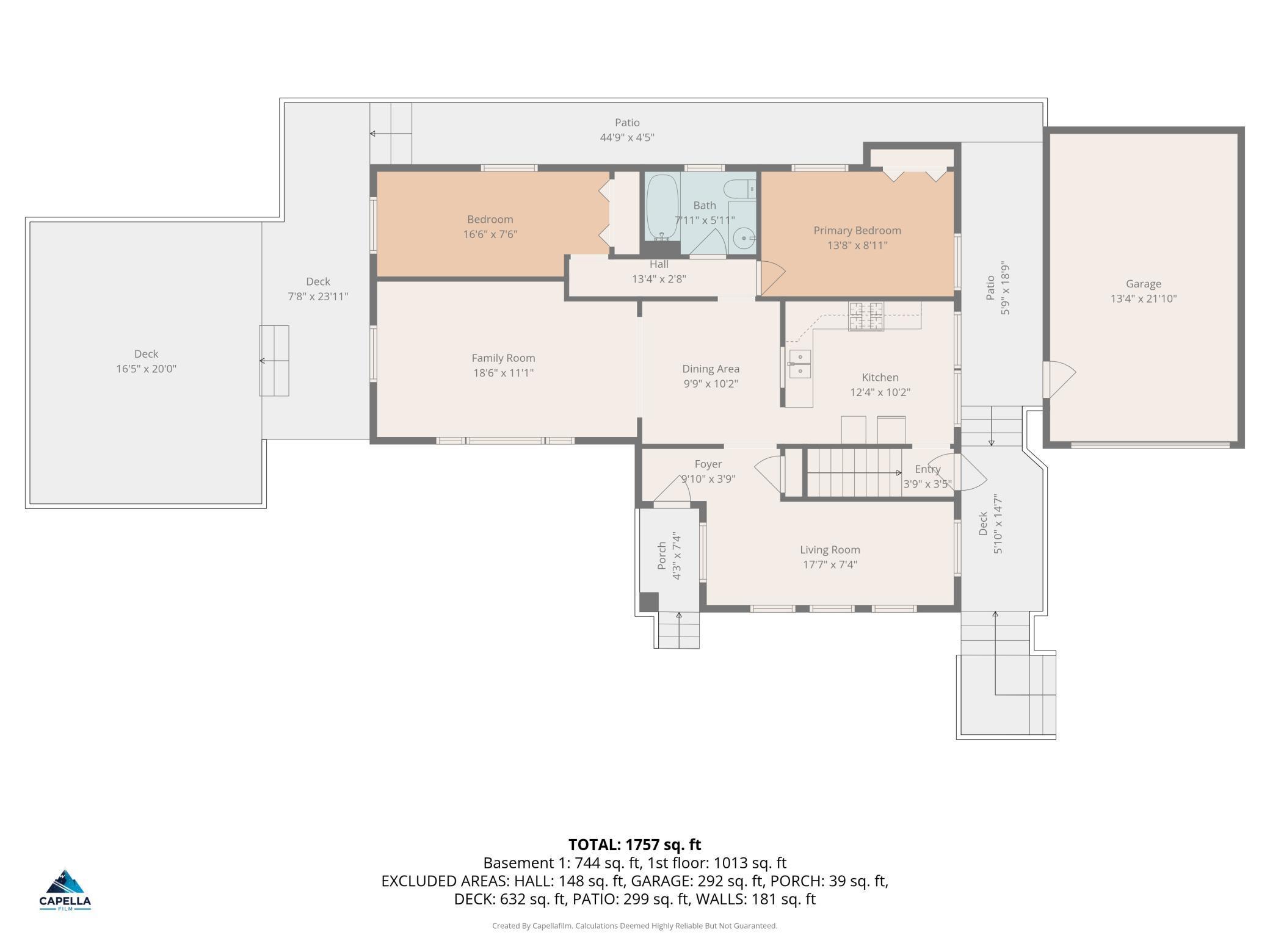 Main level floor plan