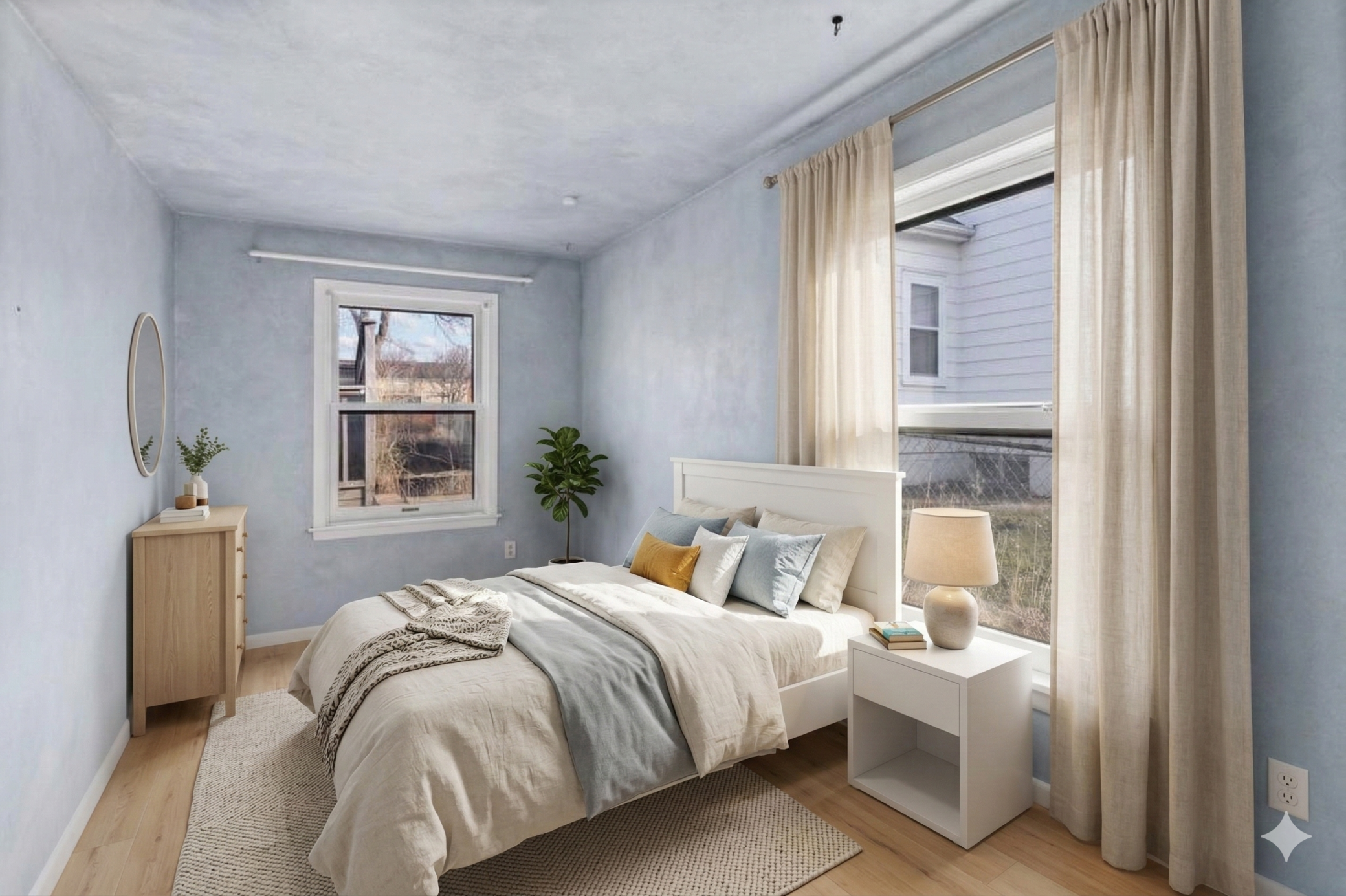 Main level: bedroom 2 (virtually staged)