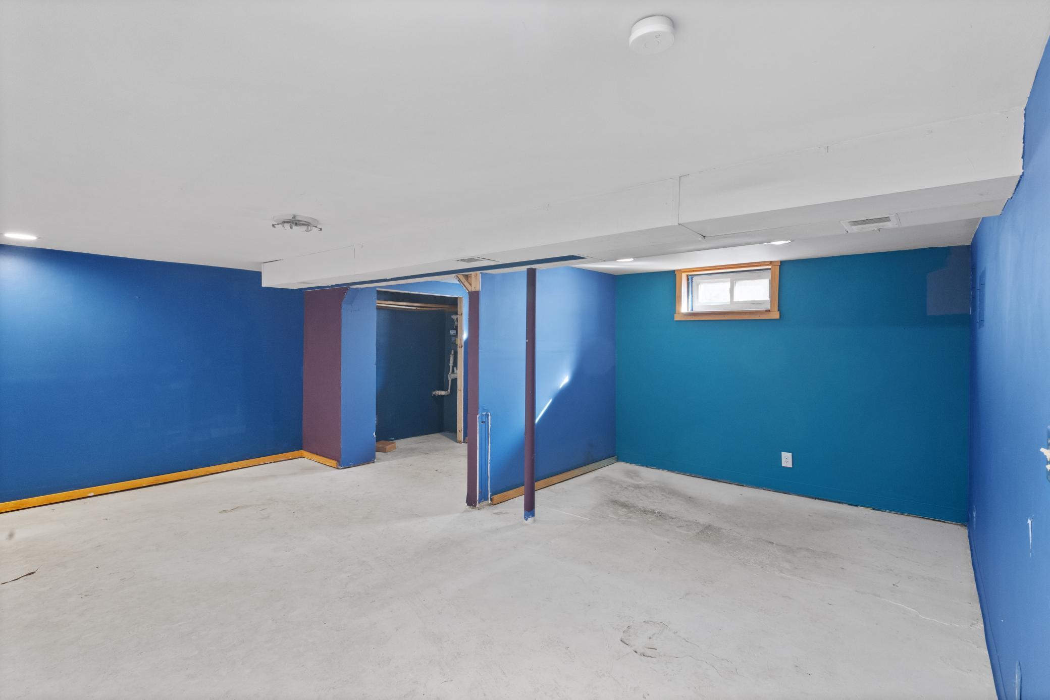 Lower level: family room