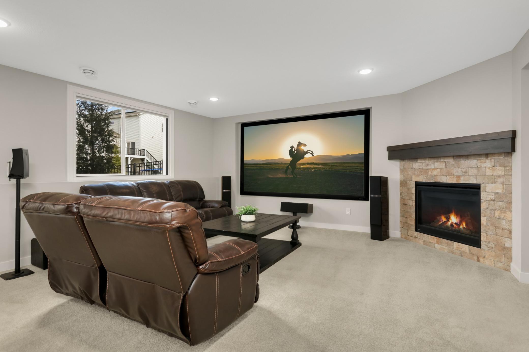 Home Theater - including blackout window treatments