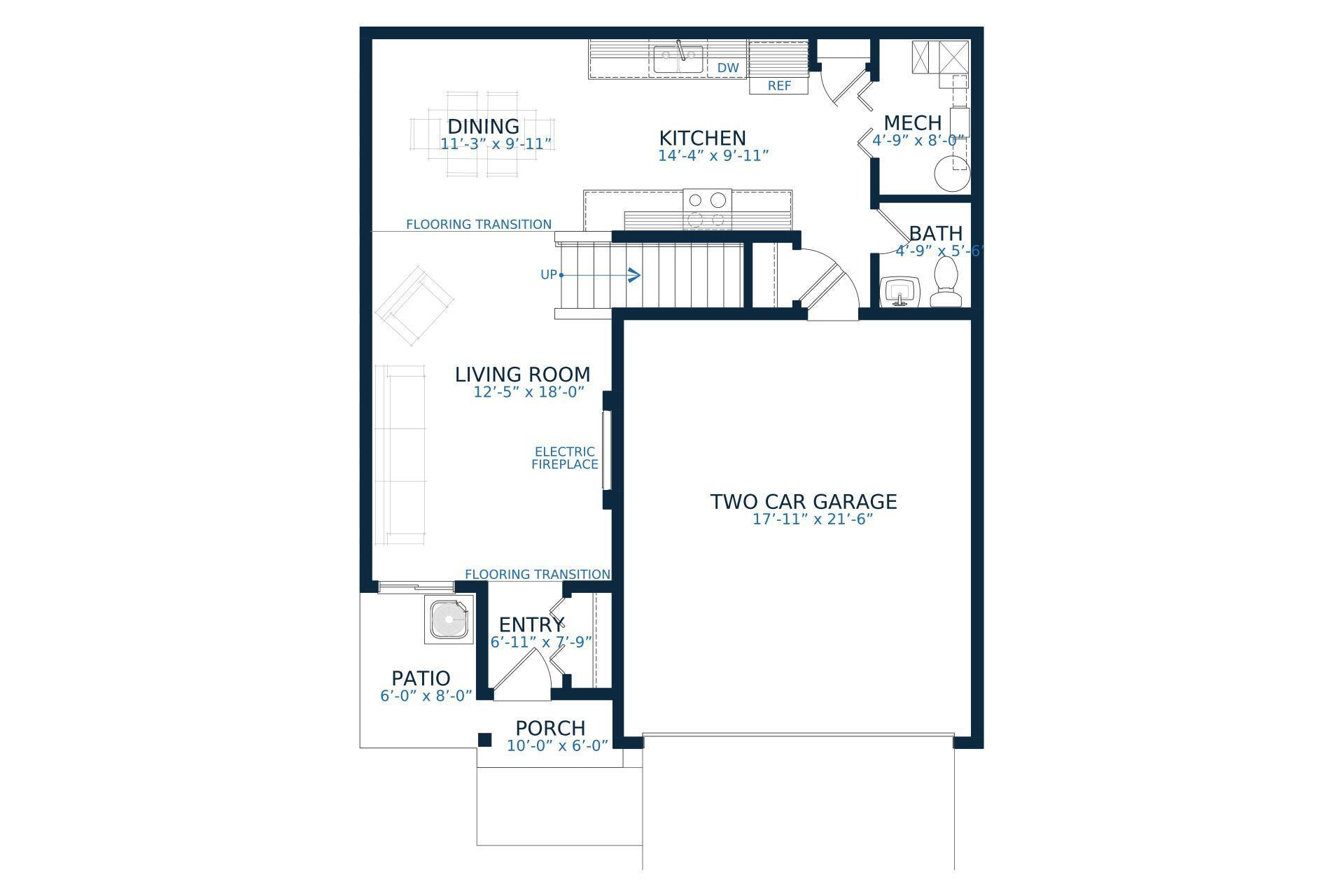 Main level - rendering for illustrative purposes