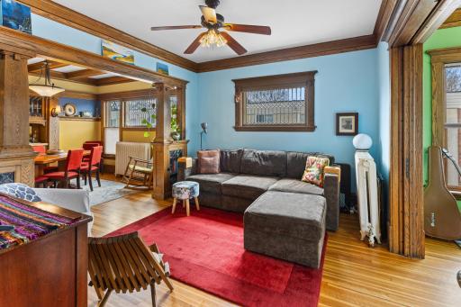 As you enter unit 3, you'll immediately notice the beautiful, historic details.