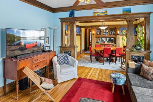 Box beams, woodwork, beautiful floors!