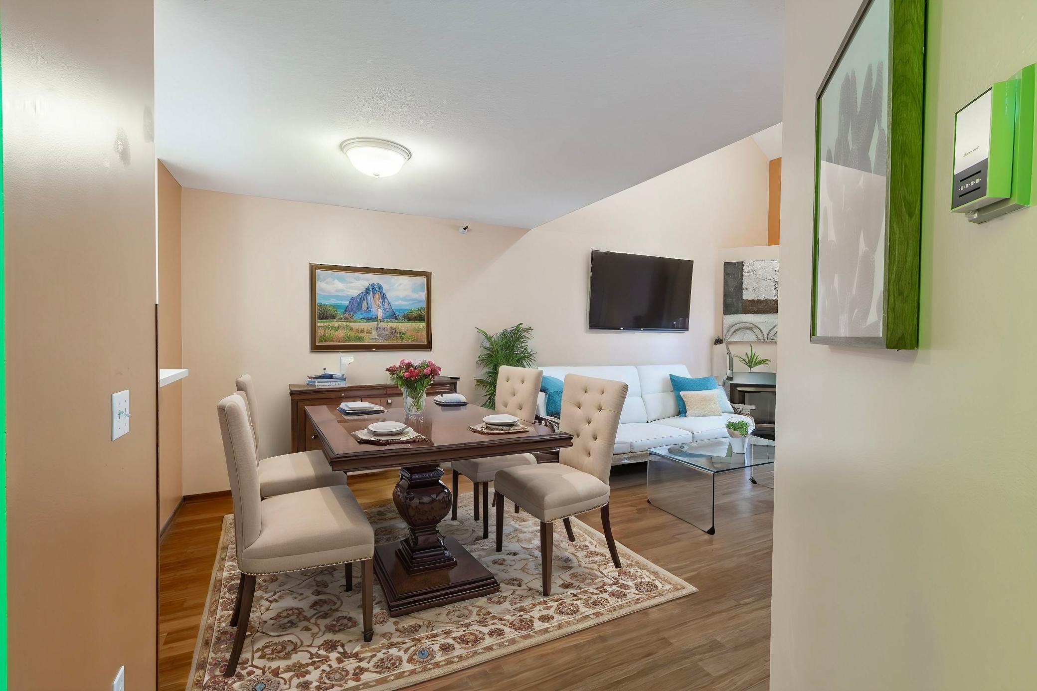 Virtually staged Dining area