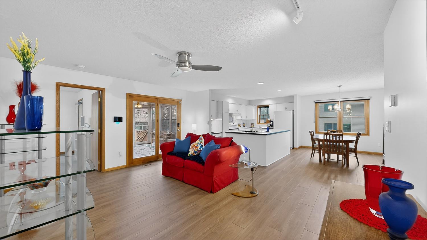 Living Room, kitchen, dining area