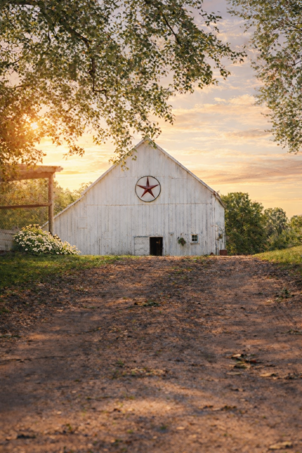 Exterior- Barn 6 stalls, hayloft, and more.