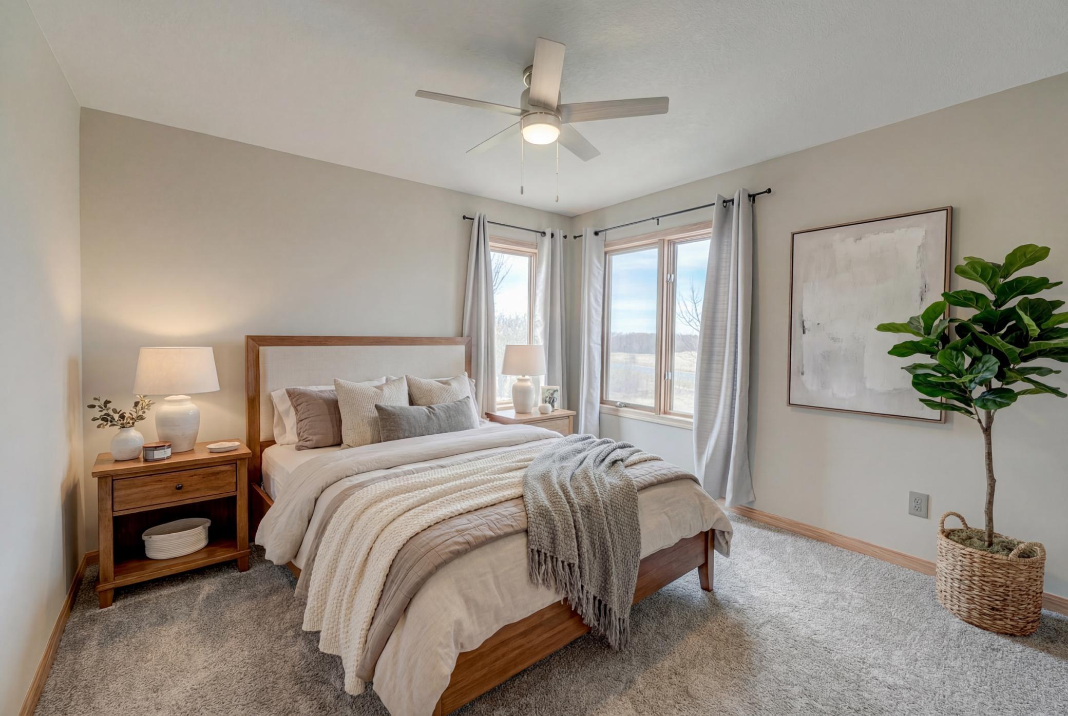 3 bedroom on the upper level