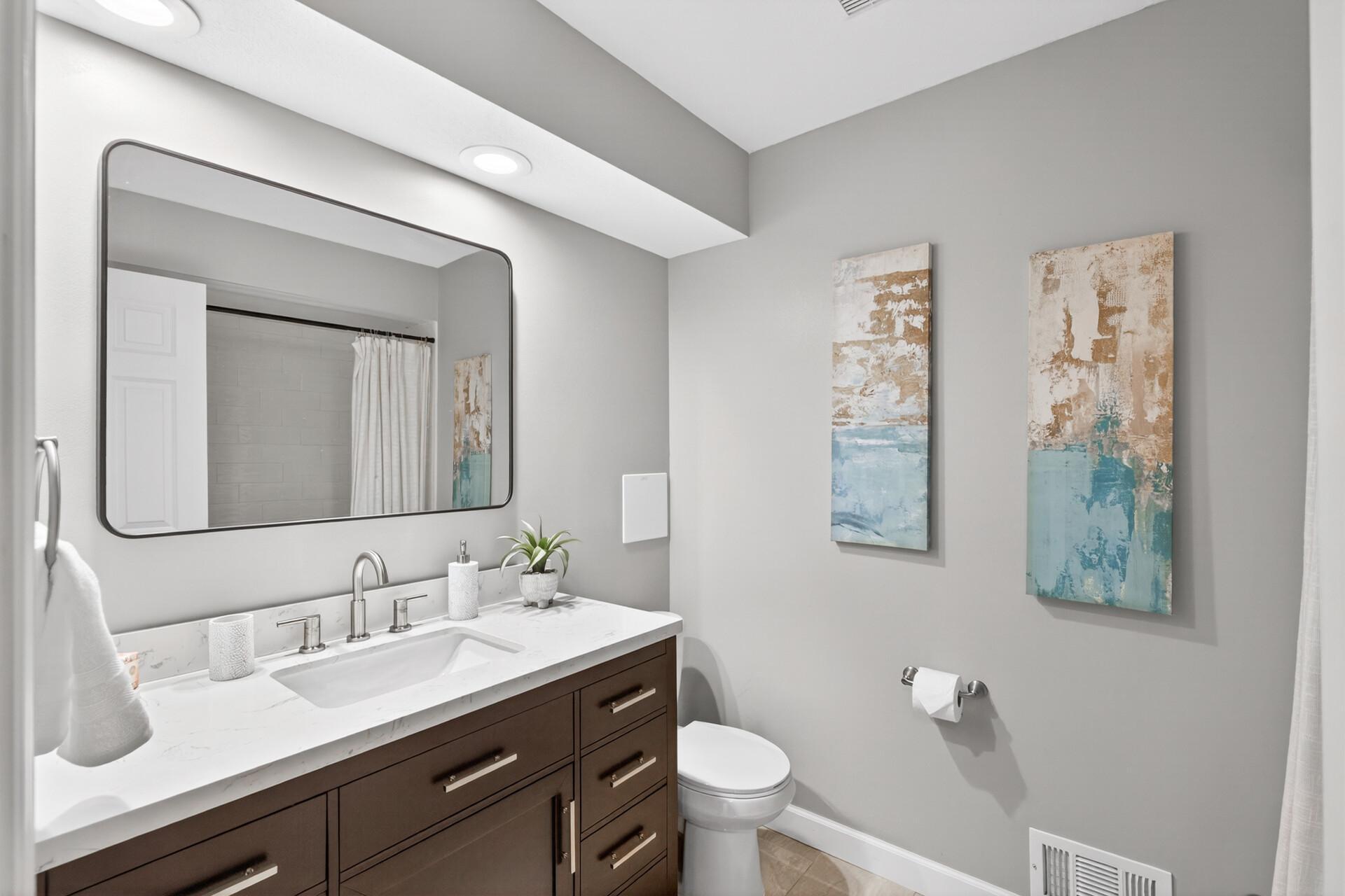 Updated upper level bathroom