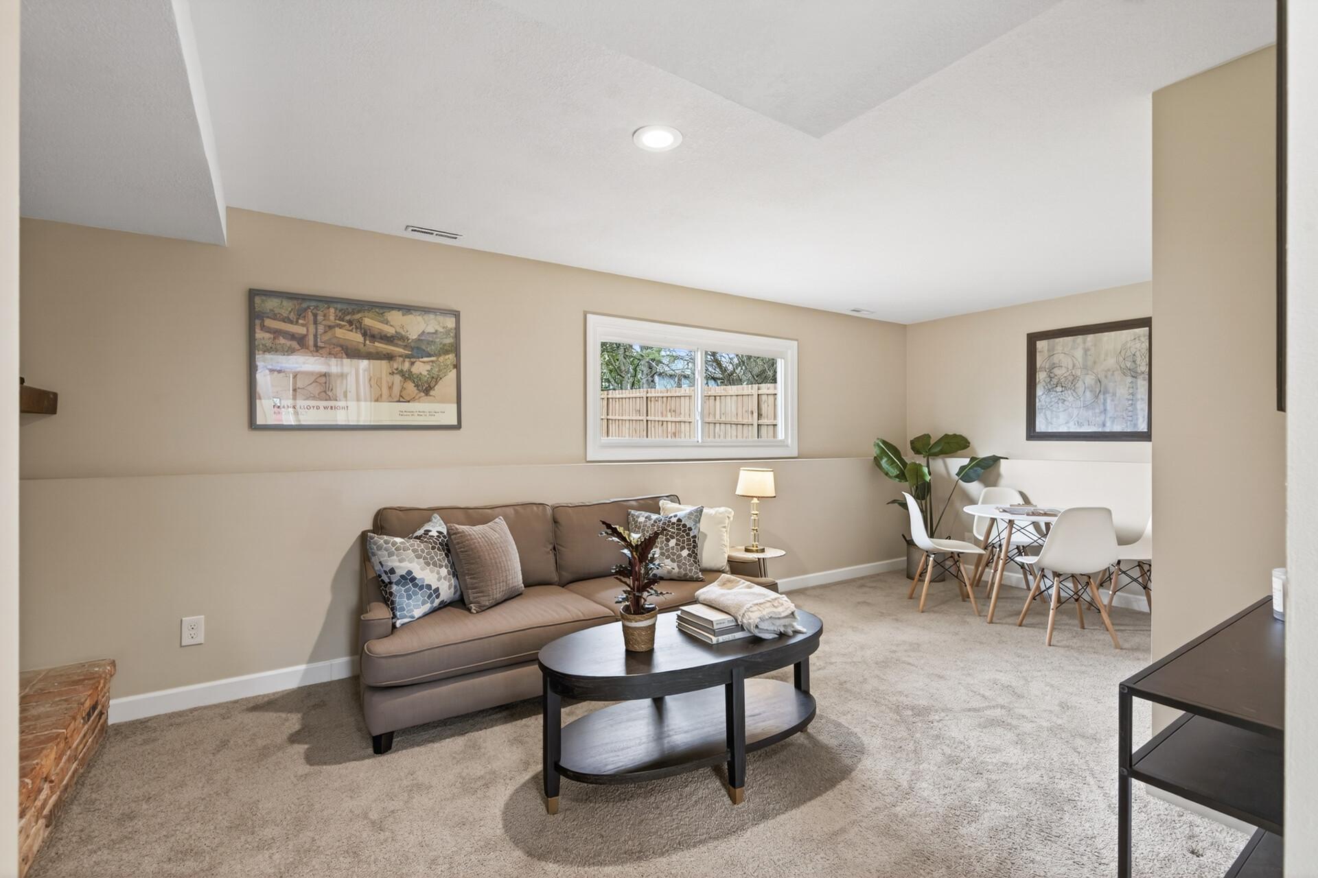 Lower level living room