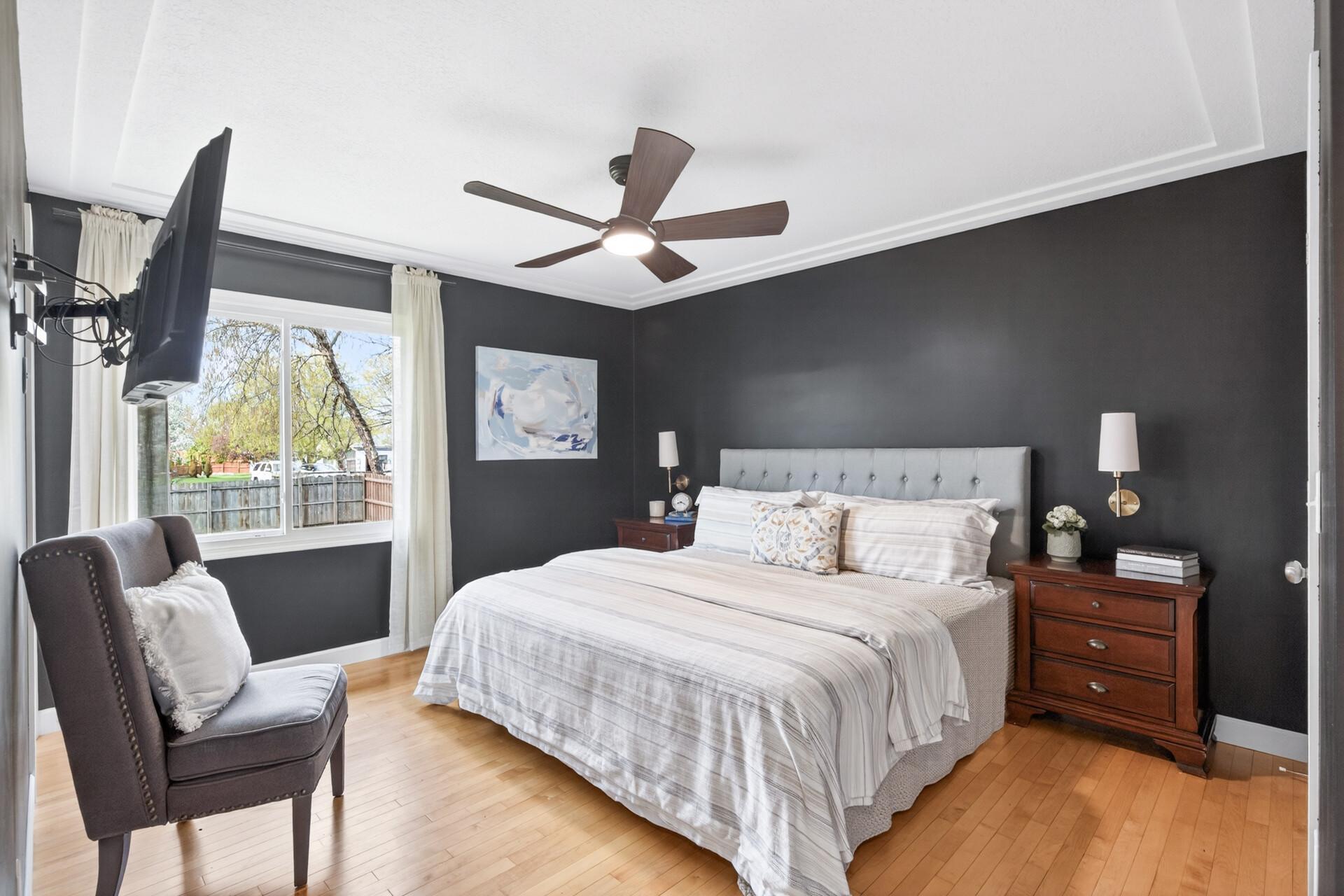 Primary boasts an ensuite bathroom plus walk in closet!