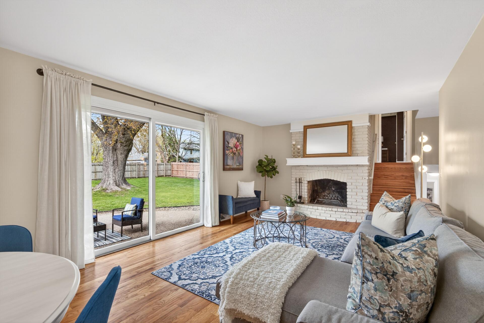 Spacious family room on main level