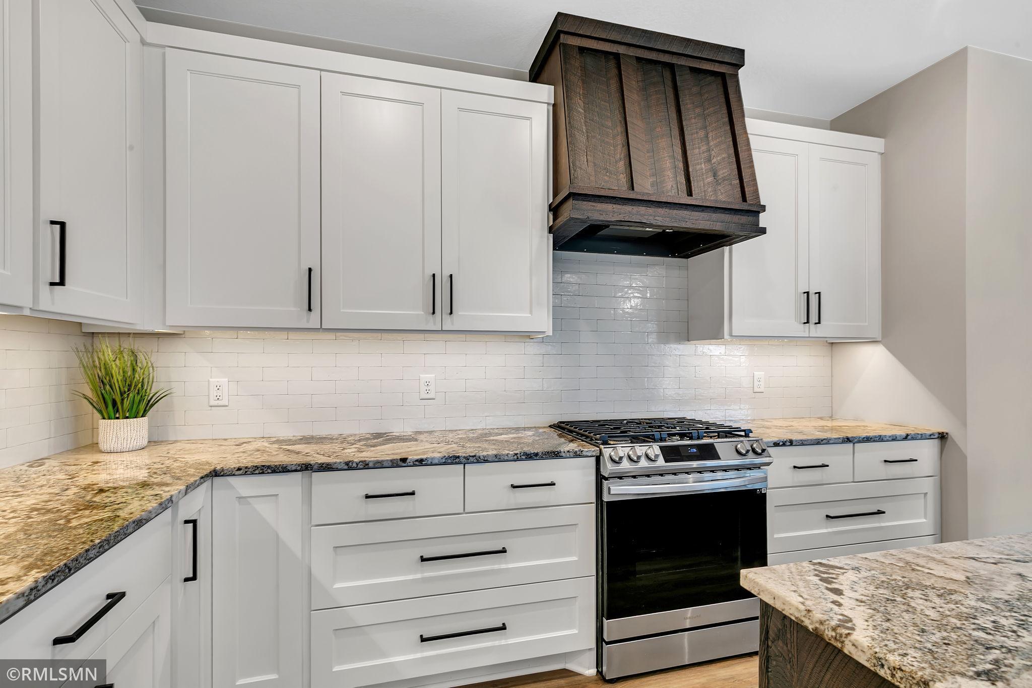 High end appliances and lots of cabinet space