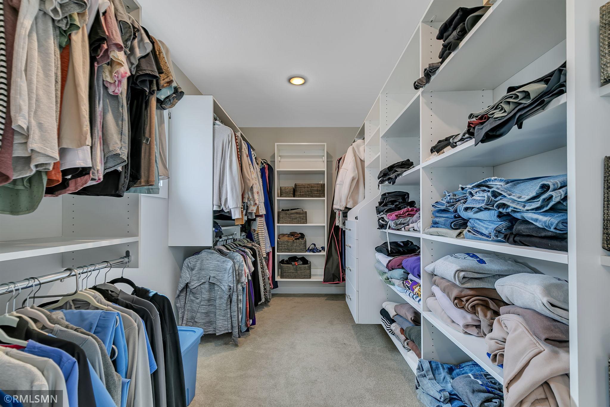 Spacious walk-in closet