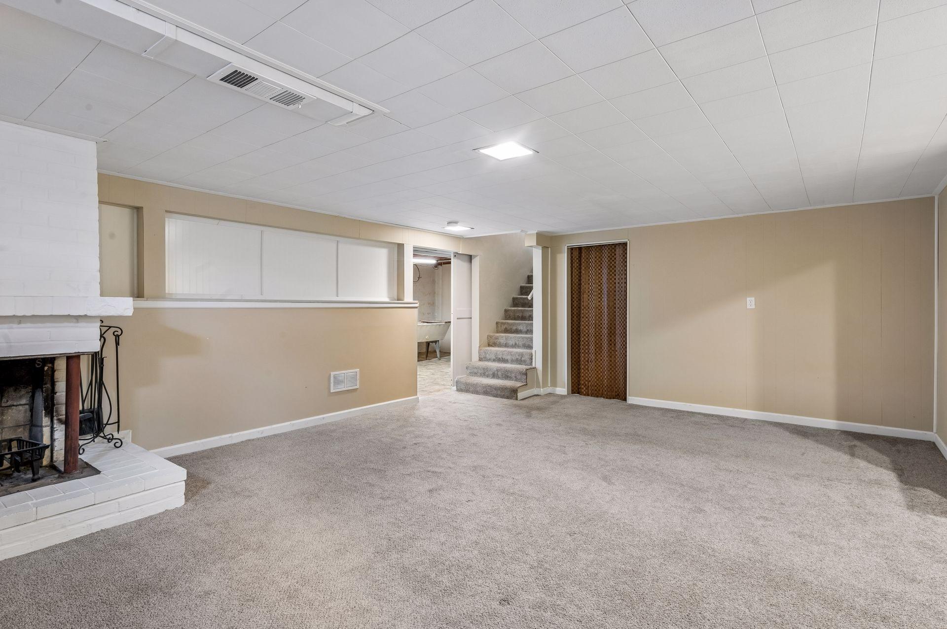 Barn Door Separating Family Room and Laundry Room