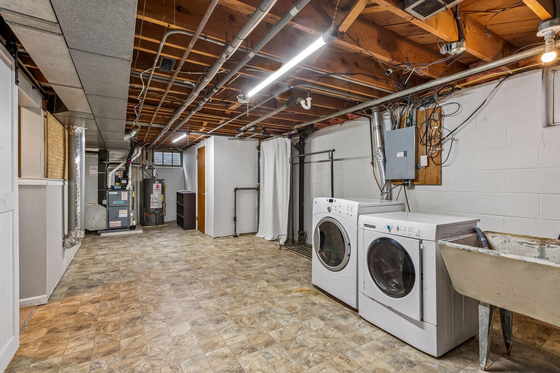 Large Laundry Room and Storage Area