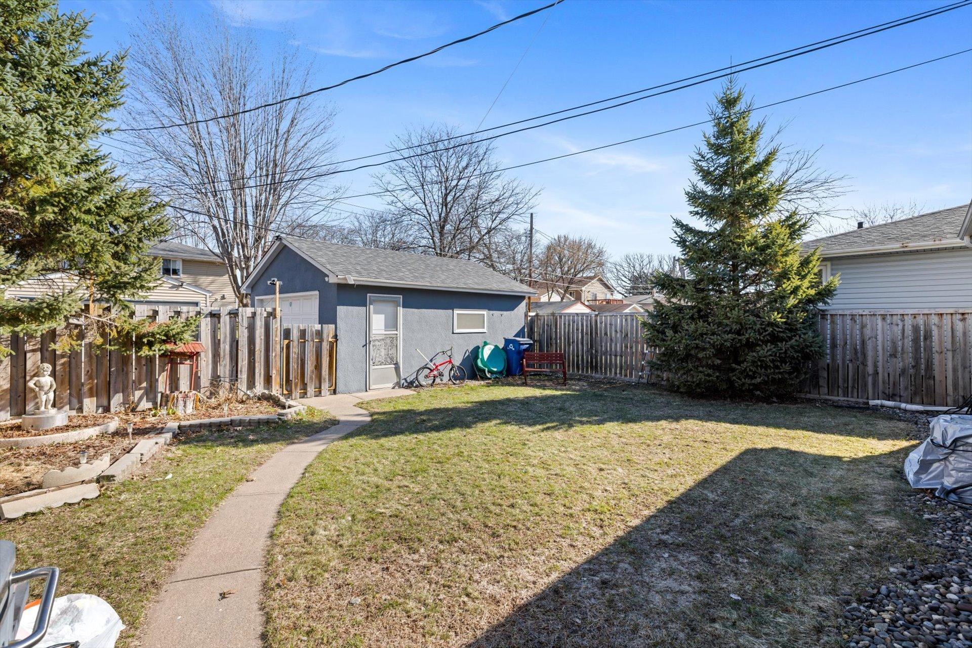 Privacy fenced back yard