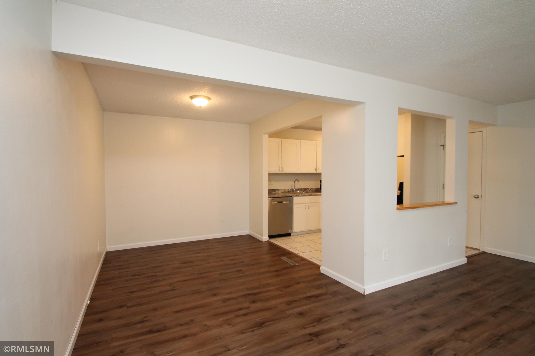 Dining area has room for an office setup also.