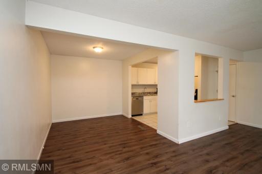 Dining area has room for office space, too.