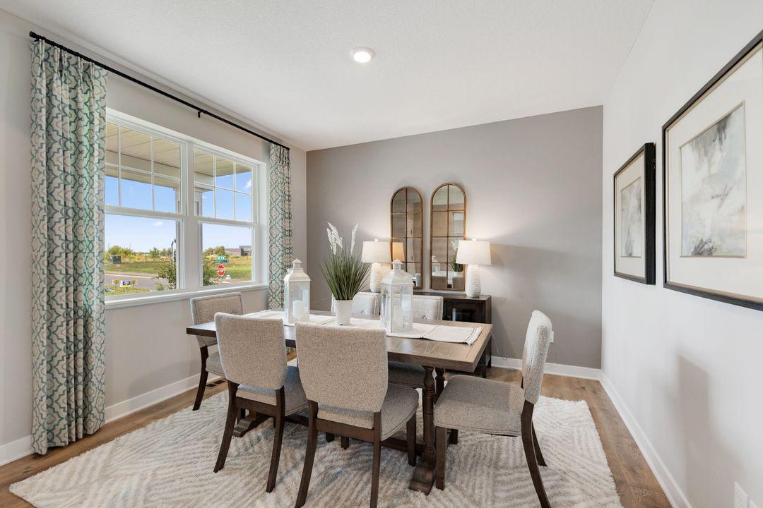 Upon entry through the front door, you will find a formal dining room. This space could be a sitting room, playroom, office or whatever suits you best! *Photos used are of a previous model home for purposes of close representation.