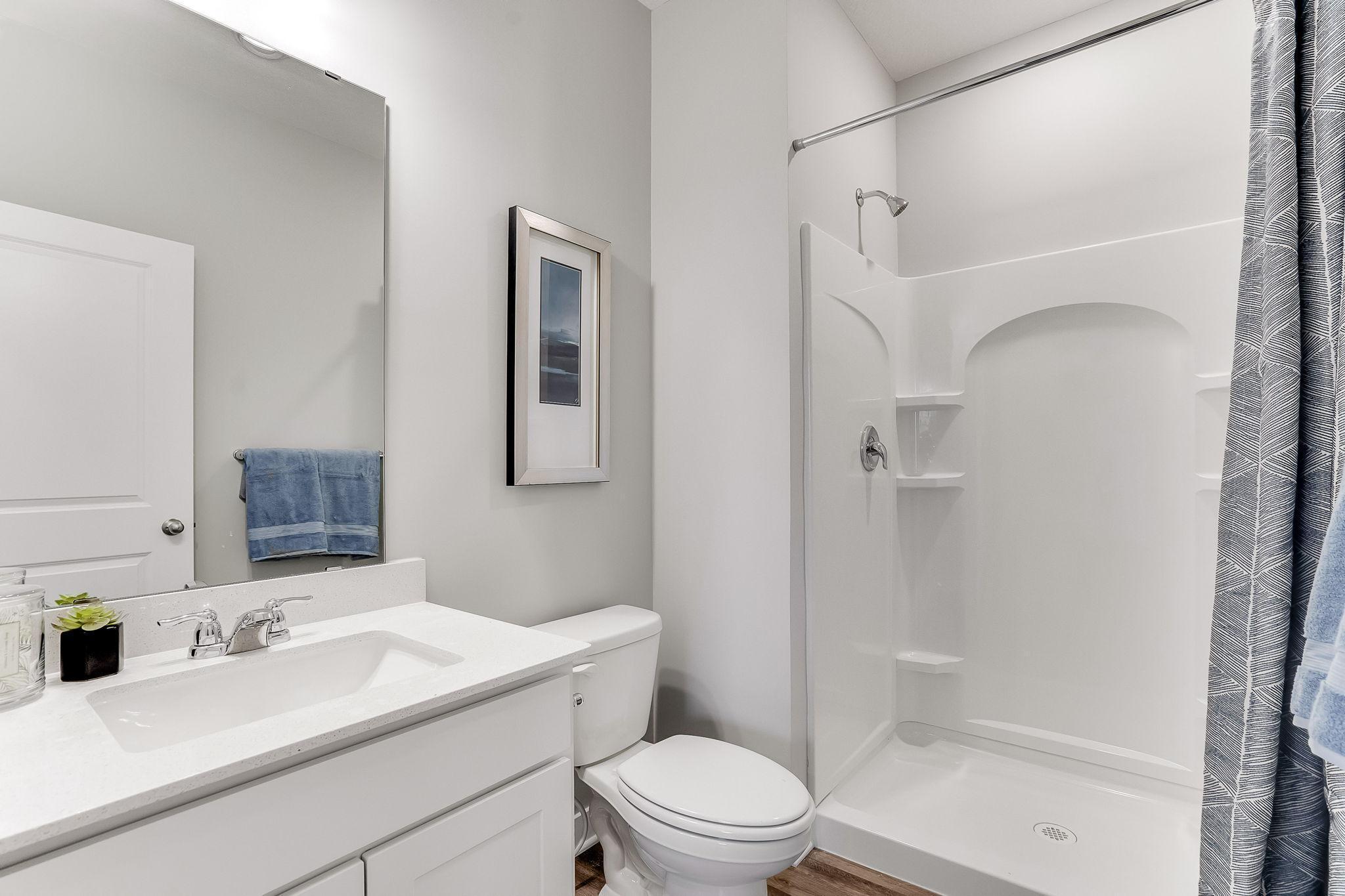 3/4 bathroom on the main level.