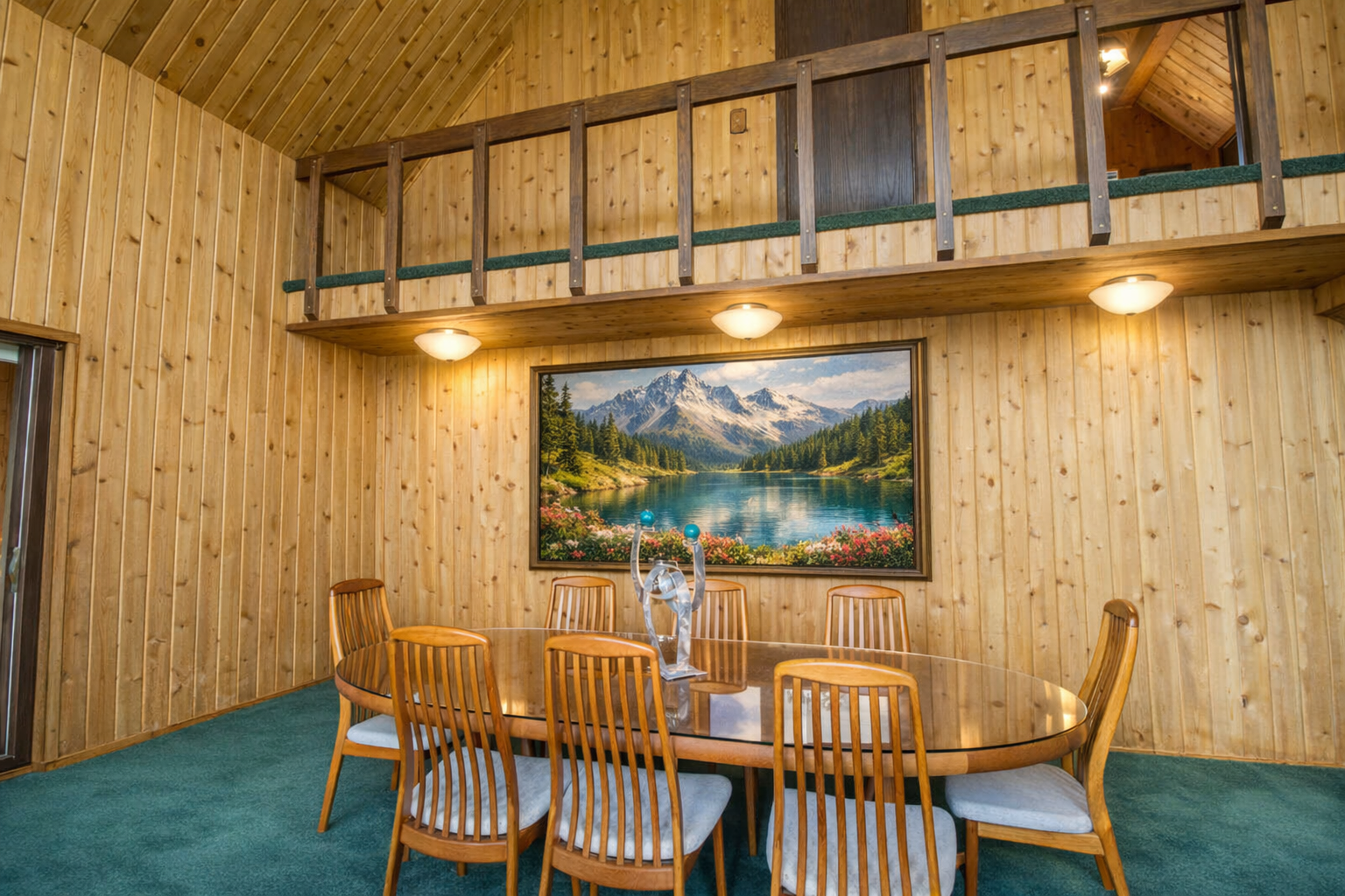 Expansive two story, vaulted Great Room with ample space for formal dining.