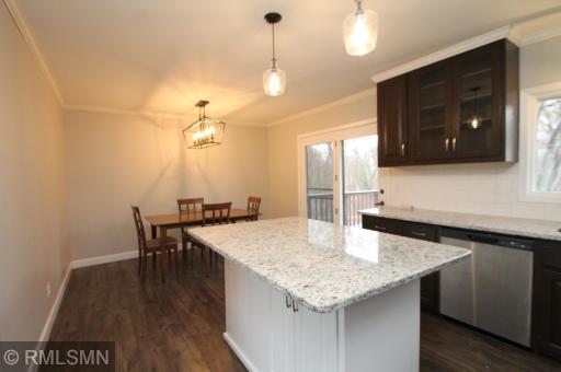 Big dining area. The atrium door leads to the deck overlooking the back yard.