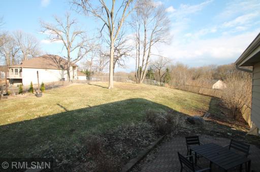 The entire back yard is fenced. If you have dogs, they can run and run and run.