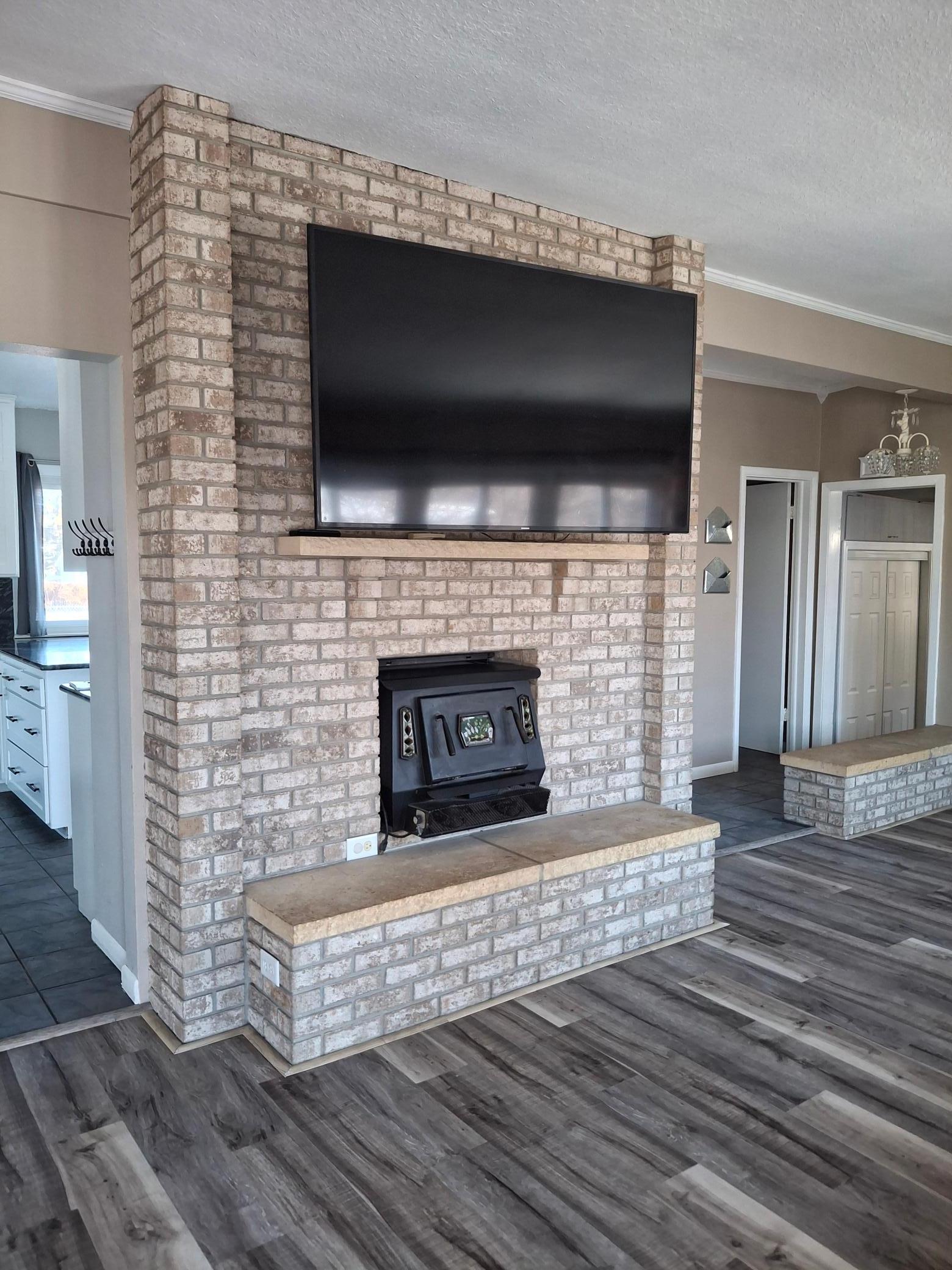 Beautiful Brick Fireplace
