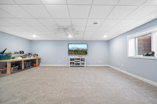 With its generous layout, the lower level gives children plenty of room to move, play, and create their own adventures.